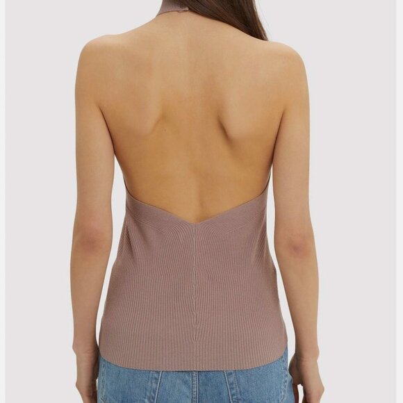 Intermix Anya Blush High Neck Halter top - Picture 2 of 6